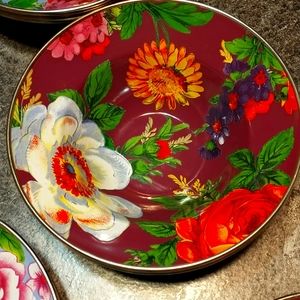 Mackenzie Childs Purple Flower Market bowl